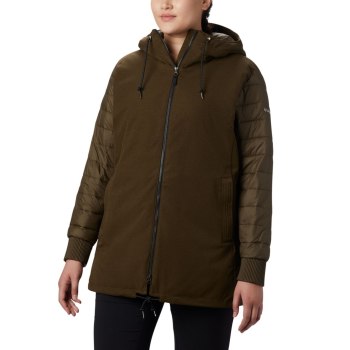 Columbia Ženske Jakne - Boundary Bay Hybrid Plus Size Maslinasto Zelene | YVPR-34018